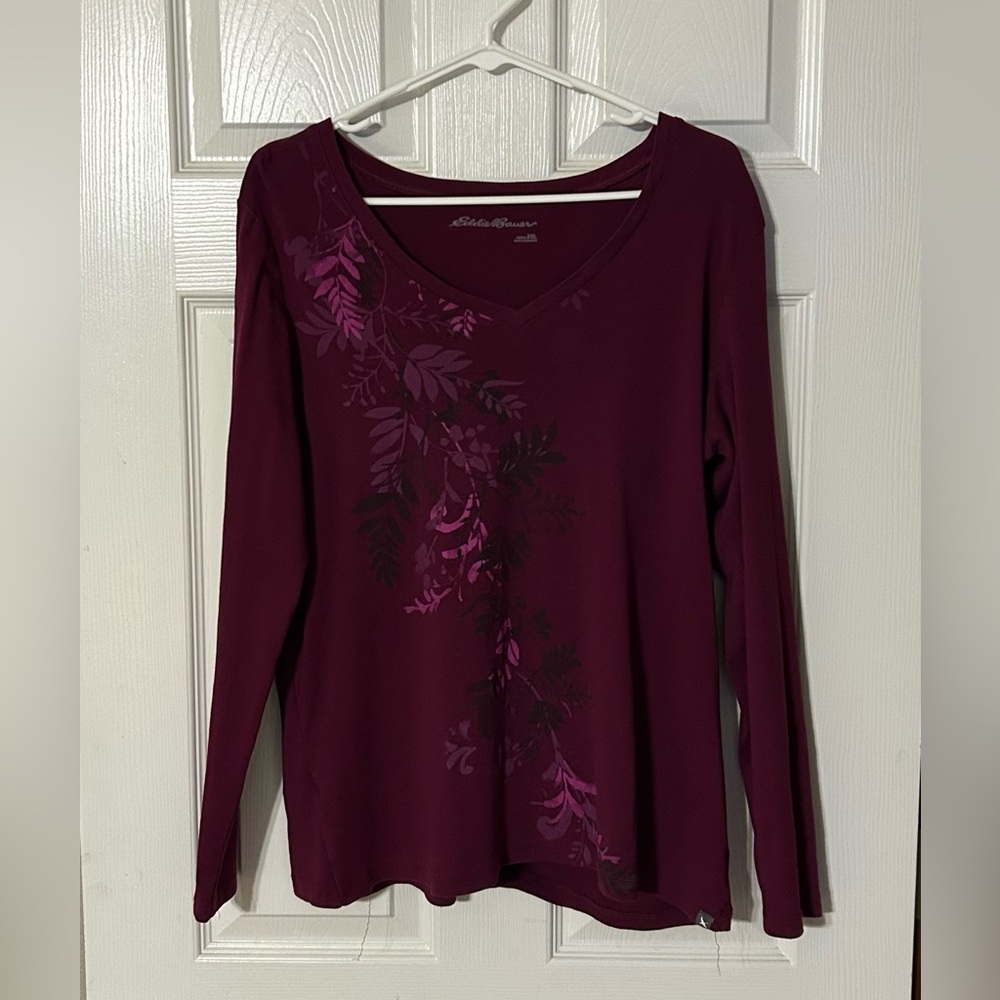 Eddie Bauer Women's Purple Long Sleeve Top